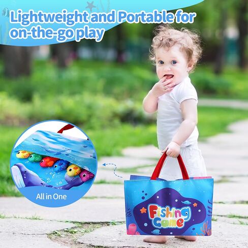 Toys for 1 Year Old Girl Boy, Montessori Baby Toys 12-18 Months, Cloth Fishing Game with Stacking Cups, 1 Year Old Girl Boy Gifts, Toddler Learning Toy 1 2 3 Year Old, 1st First Birthday Gifts in Saudi Arabia