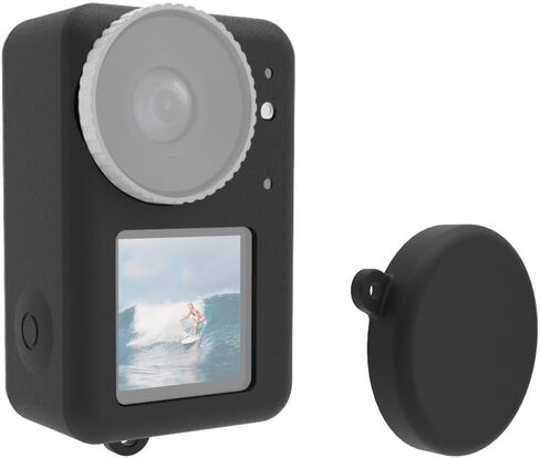 for DJI Osmo Action 5 Pro / 4/3 Silicone Protective Case with Lens Cap (Red) in Saudi Arabia