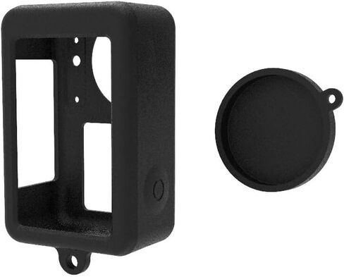 for DJI Osmo Action 5 Pro / 4/3 Silicone Protective Case with Lens Cap (Red) in Saudi Arabia