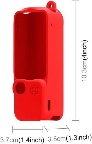 for DJI OSMO Pocket 3 3 in 1 Silicone Cover Case Set (Red) in Saudi Arabia