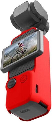 for DJI OSMO Pocket 3 3 in 1 Silicone Cover Case Set (Red) in Saudi Arabia