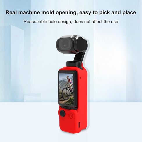 for DJI OSMO Pocket 3 3 in 1 Silicone Cover Case Set (Red) in Saudi Arabia