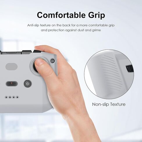 حافظة سيليكون مقاومة للصدمات ومضادة للخدش لجهاز التحكم عن بعد DJI Neo/Mini 3/3 Pro/Mavic 3 / Air 2S / Mini 2 RC-N2 / RC-N1 / RC-N3 (أسود) in Saudi Arabia