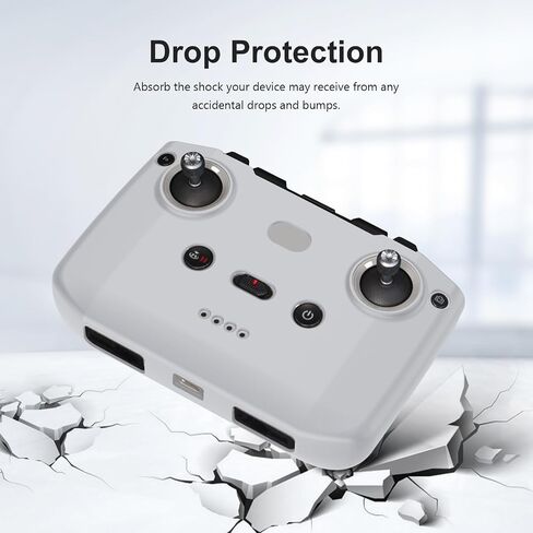 حافظة سيليكون مقاومة للصدمات ومضادة للخدش لجهاز التحكم عن بعد DJI Neo/Mini 3/3 Pro/Mavic 3 / Air 2S / Mini 2 RC-N2 / RC-N1 / RC-N3 (أسود) in Saudi Arabia