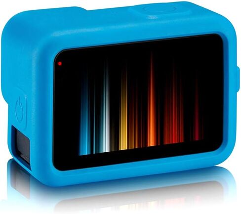 لـ GoPro HERO12 أسود /11 أسود /10 أسود /9 غطاء حماية من السيليكون الأسود مع حزام المعصم وغطاء العدسة (أزرق) in Saudi Arabia