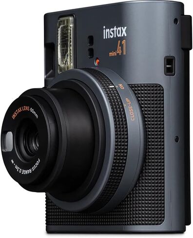 Fujifilm 16844408 Instax Mini 41 Instant Film Camera, Auto Exposure, Ultra Compact Bundle with Instax Mini Twin Pack Instant Daylight Film (20 Shots) and 4X Rechargeable AA Batteries with Charger in Saudi Arabia