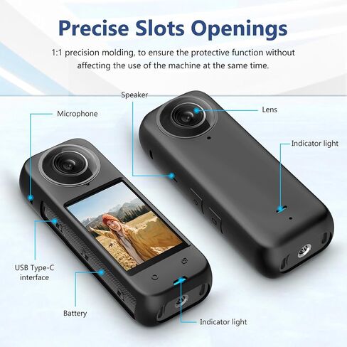for Insta360 X4 PULUZ Full Body Dust-Proof Silicone Protective Case (Red) in Saudi Arabia