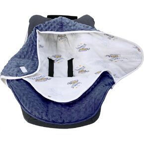 LAT Car seat Blankets for Babies, Universa Newborn Swaddle Wrap Blanket, Double Sided Cotton/Plush Winter Cover and Stroller Bunting Bag,Baby Footmuff(Dinosaur+Dark Blue) in Saudi Arabia