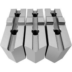فكوك ناعمة من الفولاذ بمخرطة CNC مقاس 8 بوصات، نوع اللسان والأخدود القياسي الأمريكي، مدبب، ارتفاع 2.5 بوصة، 3 قطع - من شركة Turner Workholding, LLC in Saudi Arabia