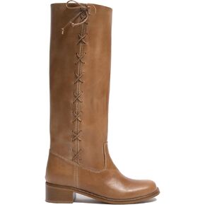 حذاء برقبة للركبة للنساء بمقدمة مستديرة وكعب منخفض مكتنز حذاء طويل مريح بسحب على الأربطة الجانبية حذاء طويل أنيق لخريف وشتاء in Kuwait