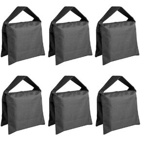 6 Pack Black Sand Bag Photography Studio Video Stage Film Saddlebag for Light Stands Boom Arms Tripods in Saudi Arabia