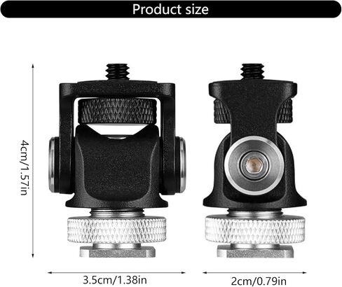 General Cold Shoe Mount Adjustable Monitors Holder Camera Field Monitors Tilts Rack for DSLR Cameras & Video Accessorie in Saudi Arabia