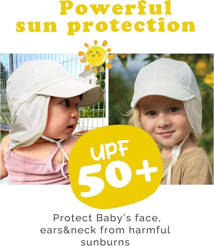 قبعة FURTALK Baby Sun Hat للفتيات والأولاد الصيفية للسباحة على الشاطئ بعامل حماية من الأشعة فوق البنفسجية 50+ in Saudi Arabia