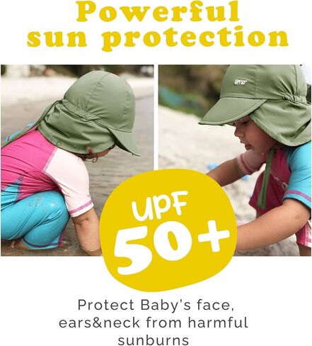 قبعة FURTALK Baby Sun Hat للفتيات والأولاد الصيفية للسباحة على الشاطئ بعامل حماية من الأشعة فوق البنفسجية 50+ in Saudi Arabia