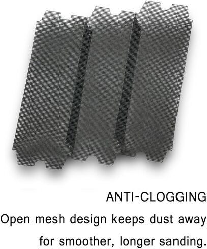 Sand Screen Sanding Mesh Sheets 18 Pack, 4-3/16" x 11-1/4", Assorted Grit 80 100 120 150 180 220, Dual-Sided Open Mesh Sandpaper for Wood, Drywall, and Metal in Saudi Arabia