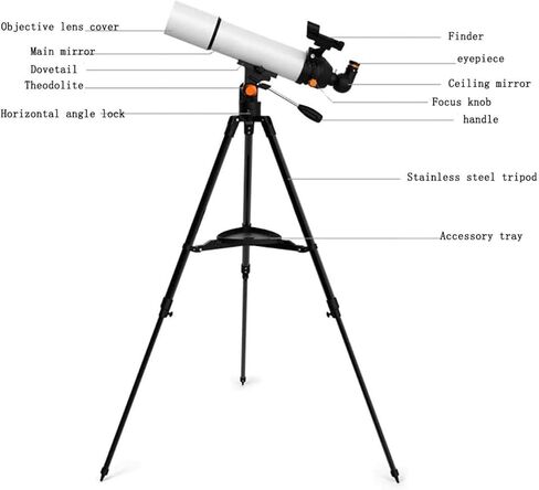 Telescopes for Adults Astronomy, High Power Binoculars Monocular for Beginners, 80Mm Refractor Travel Monocular for Camping, Great for Children to Explore Space Moon Star in Saudi Arabia