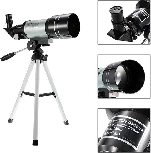 Telescopes for Adults Astronomy, High Power Binoculars 70Mm Aperture 300Mm Az Mount Astronomical Refractor Telescope,Good for Observe The Moon Landscape in Saudi Arabia