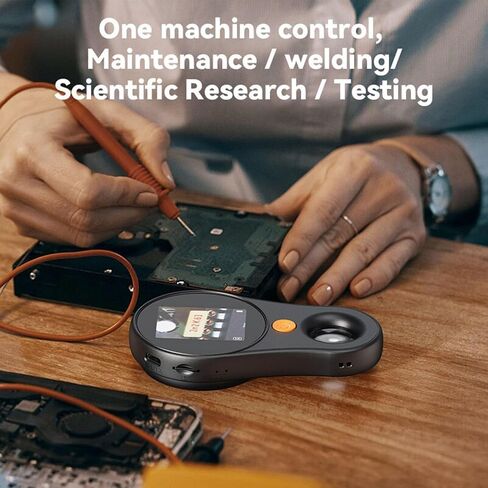 500X Portable Microscope, Digital Handheld Magnifier with 2.0 Inch Color Screen, 8LEDs, Type C USB Connection for Video Recording (Black) in Saudi Arabia