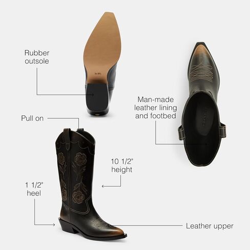 COACH womens Aria Loved Leather Tall Cowboy Boot in Saudi Arabia