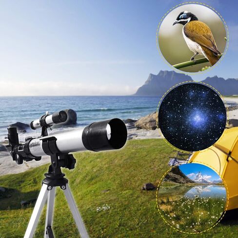 Telescopes,Astronomy Refractor Telescope,Zoom 40X HD Outdoor Monocular Telescope,Astronomical Telescope with Finder Scope,H20/H12.5 mm Replaceable eyepieces and Tripod for Adult Bird Watching in Saudi Arabia