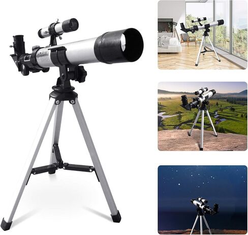 Telescopes,Astronomy Refractor Telescope,Zoom 40X HD Outdoor Monocular Telescope,Astronomical Telescope with Finder Scope,H20/H12.5 mm Replaceable eyepieces and Tripod for Adult Bird Watching in Saudi Arabia