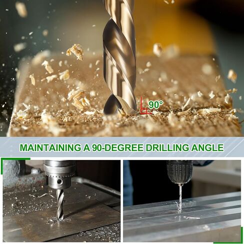 METALLIXITY Drill Bit (13.5mm), 10mm Reduced Shank 3-Flat M2 High Speed Steel Bits 135-Degree Point Angle for Drilling Metal and Steel DIY Projects Gold in Saudi Arabia