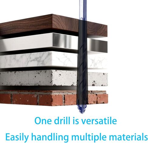 6Pcs High-Strength Eccentric Drill Bit & Non-Slip Magnetic Screwdriver Drill Bit Set w/Hexagonal Shank for Concrete/Cast Iron/Tile/Wood, 5xEccentric Drill Bits 6+6+8+10+12mm, 1xScrewdriver Bit 70mm in Saudi Arabia