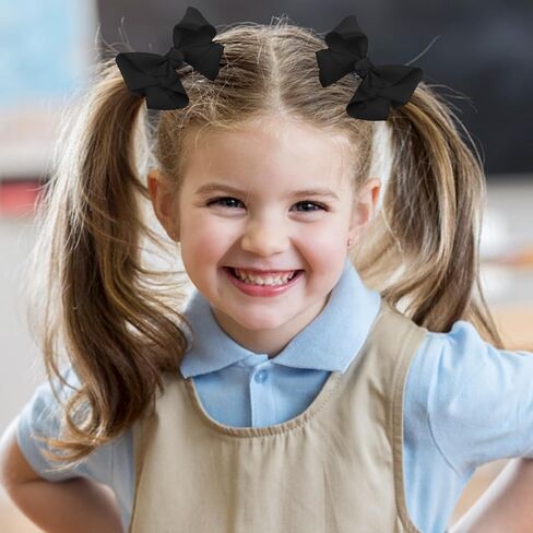 Semato Black Bow Headband with 2 Pcs Black Bows Hair Clips Headbands for Girls Black Bow for Hair Headbands Bow Hair Accessories for Baby Girls Toddlers in Saudi Arabia