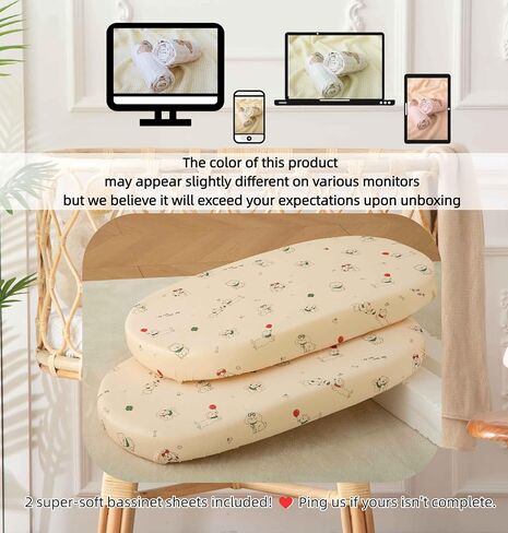 SDY Bear Bassinet Sheets,2pk Microfiber Jersey Baby Bassinet Sheets for Boys Girls，Baby Sheets 32 "x 16 "x 4" in Saudi Arabia