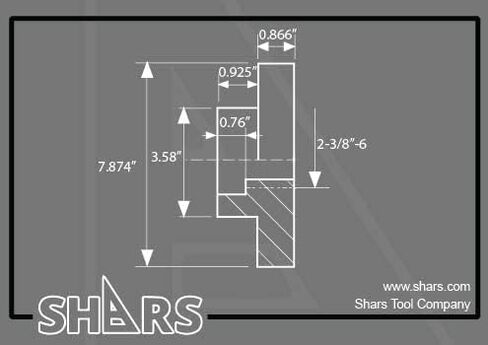 Shars 7.874" Semi-Machined Threaded Back Plate 2-3/8"- 6 For All Plain Back Lathe Chuck 202-5900 S in Saudi Arabia