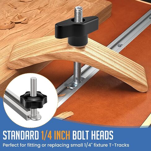 10 مجموعات 1/4-20 طن مجموعة مقبض الترباس ، ويشمل ملحق T-Track 1-1/2 "و 2" براغي T-Slot مع غسالات ومقابض نجوم للرقصات والتركيبات الخشبية in Kuwait