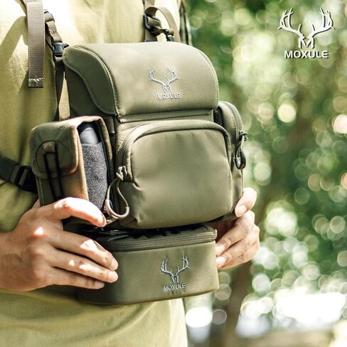 Binocular Harness Bottom Pouch - Zippered Pocket Expandable Water-Resistant Detachable Storage Bag Attachment (Green) in Saudi Arabia