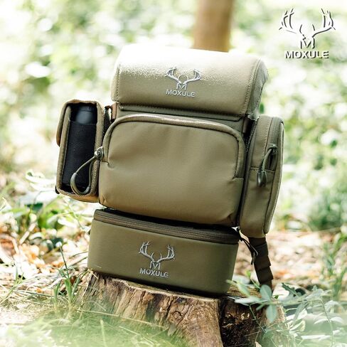 Binocular Harness Bottom Pouch - Zippered Pocket Expandable Water-Resistant Detachable Storage Bag Attachment (Green) in Saudi Arabia