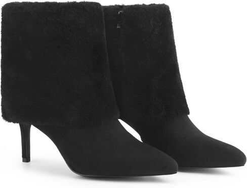Perphy Pointed Toe Stiletto Heel Fur Ankle Boots for Women Dressy in Saudi Arabia