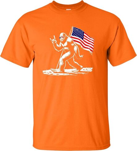 Go All Out Bigfoot Rock On USA American Flag Patriotic Sasquatch Mens Toddler Women Youth T-Shirt in Saudi Arabia