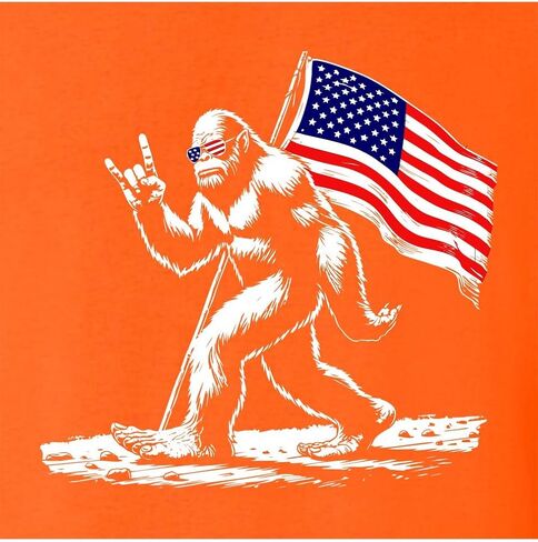 Go All Out Bigfoot Rock On USA American Flag Patriotic Sasquatch Mens Toddler Women Youth T-Shirt in Saudi Arabia