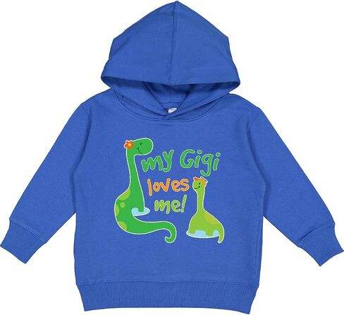 inktastic My Gigi Loves Me Grandson Dinosaur Toddler Hoodie in Saudi Arabia