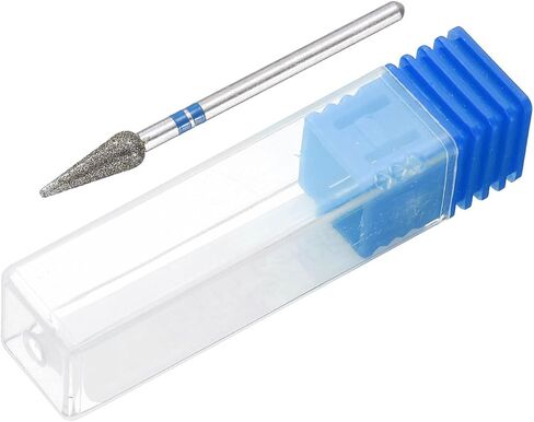 HARFINGTON 120-140 Grits Diamond Grinding Bit 4.2mm Bullet-Head 2.35mm Shank 12mm Length Stone Sanding Drill Bits Rotary Tool for Ceramic Glass Nails Grinding Polishing, Blue in Saudi Arabia
