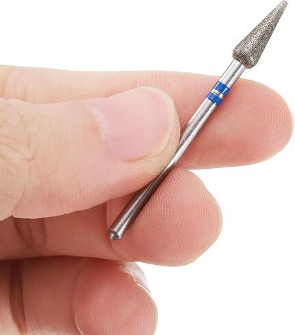 HARFINGTON 120-140 Grits Diamond Grinding Bit 4.2mm Bullet-Head 2.35mm Shank 12mm Length Stone Sanding Drill Bits Rotary Tool for Ceramic Glass Nails Grinding Polishing, Blue in Saudi Arabia