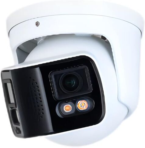 كاميرا EmpireTech Security سلكية خارجية 4K كاملة الألوان 2×4 ميجابكسل عدسة مزدوجة 1/1.8 بوصة CMOS Smart Splicing IP POE مخرجات كاميرا 180 درجة زاوية واسعة، محادثة ثنائية الاتجاه IPC-Color4K-T180 (أبيض) in Kuwait