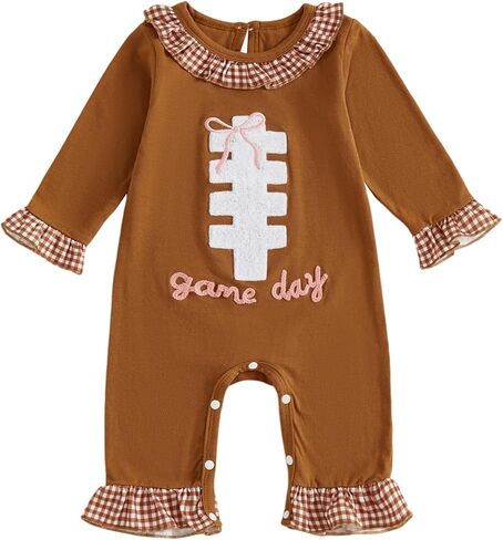 Lefyira طفلة عيد الميلاد رومبير مضيئة بذلة سانتا كلوز وزرة طويلة الأكمام جرس أسفل رومبير زي عيد الميلاد in Kuwait