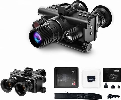 Night Vision Binoculars, 4K 40MP, 8X Digital Zoom, IP54 Waterproof, 3000mAh Battery, IR Night Vision with OLED Display for Hunting, Surveillance, Camping in Saudi Arabia