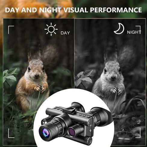 Night Vision Binoculars, 4K 40MP, 8X Digital Zoom, IP54 Waterproof, 3000mAh Battery, IR Night Vision with OLED Display for Hunting, Surveillance, Camping in Saudi Arabia