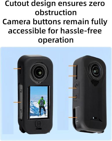 Silicone Protective Case for Insta360 X4 Air,Action Camera Cover Protection for Insta360 X4 Air (Orange) in Saudi Arabia