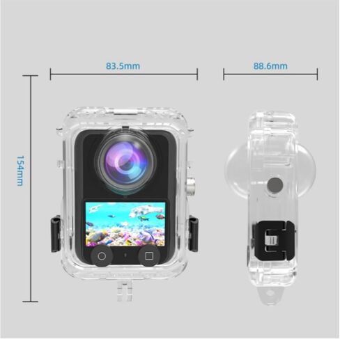 Panoramic Action Camera Diving Case for DJI OSMO 360,Tempered Glass Mirror-Finish Protective Housing for DJI OSMO 360 in Saudi Arabia
