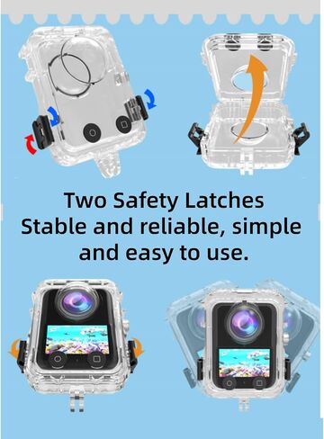 Panoramic Action Camera Diving Case for DJI OSMO 360,Tempered Glass Mirror-Finish Protective Housing for DJI OSMO 360 in Saudi Arabia