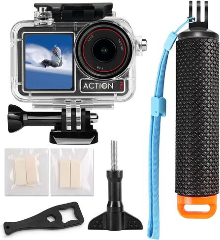 SUNDO Protective Case Compatible for DJI Action 5 Pro/Action 4/Action 3 Camera,50M/164FT Waterproof Cover Deep Diving Scuba Snorkeling Swimming Housing Accessories Kit in Saudi Arabia