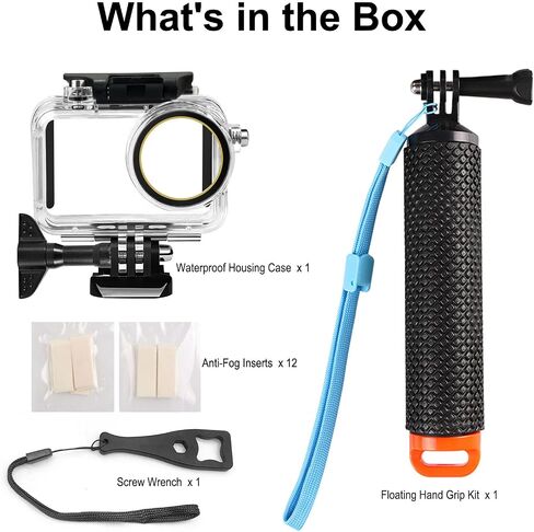 SUNDO Protective Case Compatible for DJI Action 5 Pro/Action 4/Action 3 Camera,50M/164FT Waterproof Cover Deep Diving Scuba Snorkeling Swimming Housing Accessories Kit in Saudi Arabia