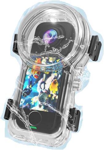 غطاء غوص مغناطيسي سريع الفك لكاميرا Insta360 x4 الهوائية بطول 50 متر، مقاوم للماء بعمق، مقاوم للصدمات، مقاوم للصدمات والخدوش، يعزز تجربة التصوير مع الحزام in Saudi Arabia