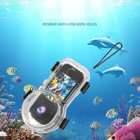 غطاء غوص مغناطيسي سريع الفك لكاميرا Insta360 x4 الهوائية بطول 50 متر، مقاوم للماء بعمق، مقاوم للصدمات، مقاوم للصدمات والخدوش، يعزز تجربة التصوير مع الحزام in Saudi Arabia